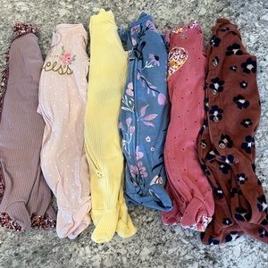 6 Baby Girl Sleepers